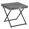 Miniatyrbillede 1 af 11: Rootz Havebord - Sammenklappeligt sidebord i rattaneffekt - Grå - 40 x 40 x 40 cm