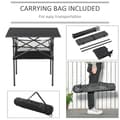 Miniatyrbillede 4 af 9: Rootz Havebord - Aluminiumsfoldebord - Campingbord med opbevaringspose - Transportabelt til havens strandpicnic - koksgrå - 70 cm x 70 cm x 69 cm