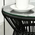 Miniatyrbillede 6 af 6: Rootz Havebord - Boho Style Havebord - Vejrbestandig - PE Rattan - Sort - 40cm x 40cm x 42cm