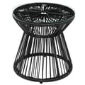 Miniatyrbillede 1 af 6: Rootz Havebord - Boho Style Havebord - Vejrbestandig - PE Rattan - Sort - 40cm x 40cm x 42cm