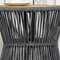 Miniatyrbillede 5 af 6: Rootz Havebord - Boho Style Havebord - Vejrbestandig - PE Rattan - Sort + Naturlig - 39cm x 39cm x 49cm