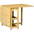 Pikkukuva 6 / 6: Rootz-taitettava pöytä - Ruokapöytä - Kaksi taitettavaa sivua - Kaksi hyllyä - Säädettävät jalat - Bambu - 149,5 x 80 x 73,5 cm