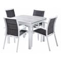 Miniatyrbild 3 av 6: Trädgårdsmöbler Set ModuloWood T4/8+F4 Deco Glas Trä Vit Wilsa Garden