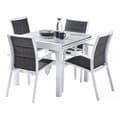 Miniatyrbild 2 av 6: Trädgårdsmöbler Set ModuloWood T4/8+F4 Deco Glas Trä Vit Wilsa Garden