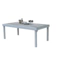 Miniatyrbild 2 av 5: Trädgårdsbord ModuloWood T 8/12 Glas Deco Trä Vit Wilsa Garden