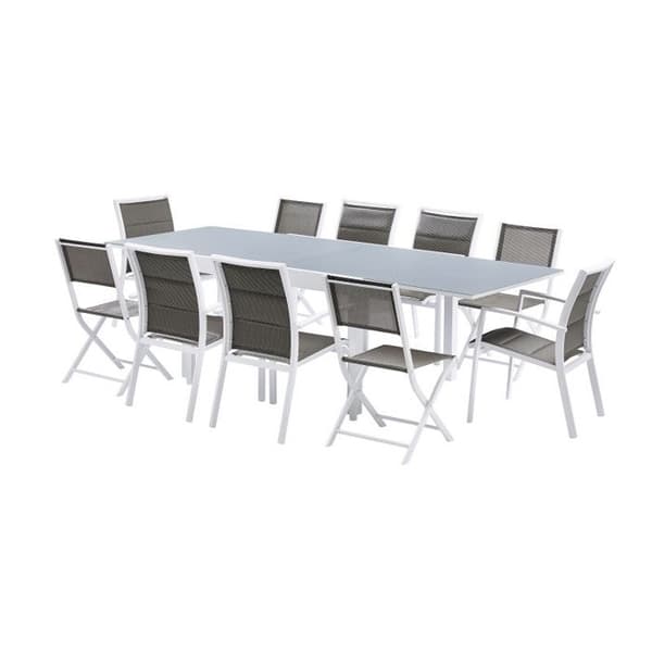 Salongset Modul T 6/10 + F 6 + C 4 Full Glass Vit Wilsa Garden