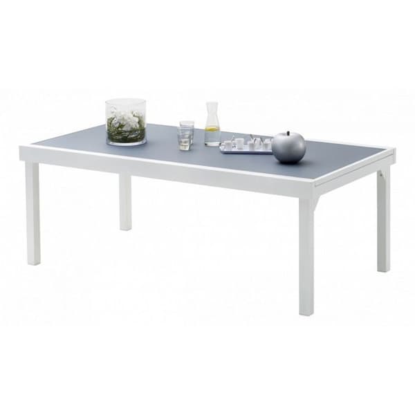 Modulo T 8/12 Helvitt Glas Trädgårdsbord Wilsa Garden