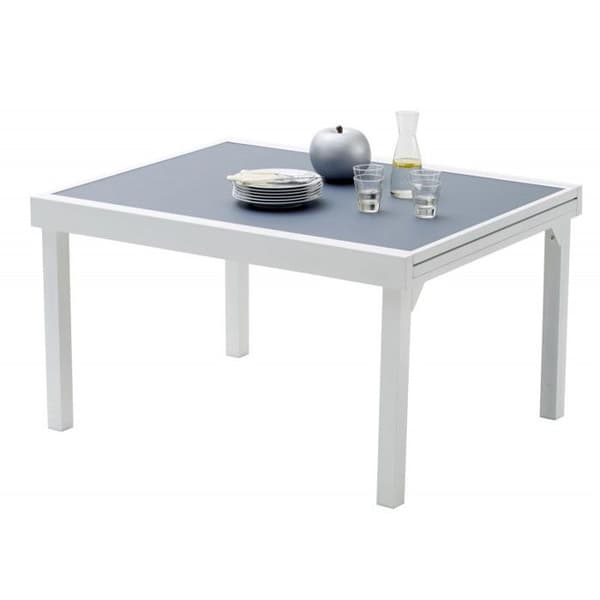 Modulo T 6/10 Full White Glass Trädgårdsbord Wilsa Garden