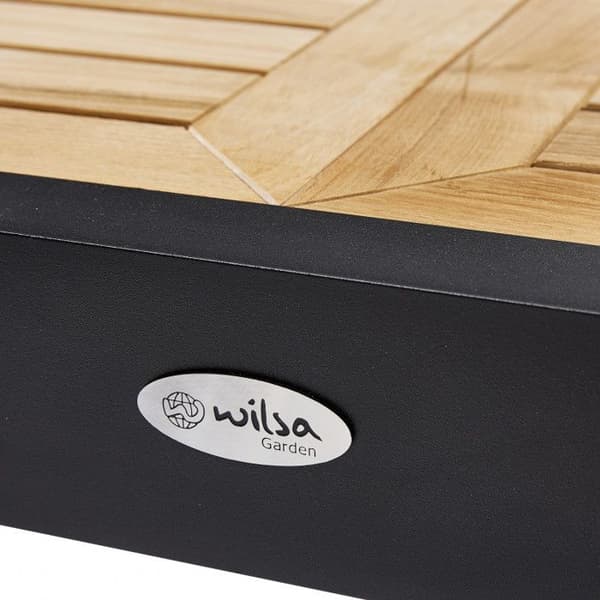 Trädgårdsbord Bali T 8 / 12 Teak Svart Wilsa Garden