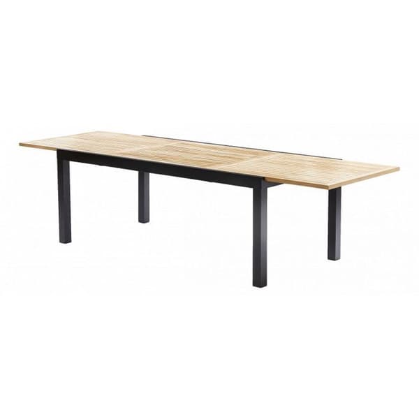 Trädgårdsbord Bali T 8 / 12 Teak Svart Wilsa Garden