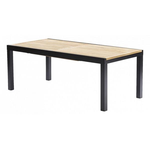 Trädgårdsbord Bali T 8 / 12 Teak Svart Wilsa Garden
