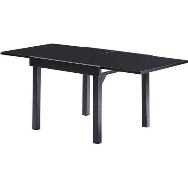 Modulo T 4 / 8 Full Black Glass Trädgårdsbord Wilsa Garden