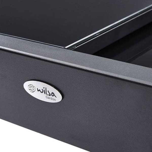 Modulo T 4 / 8 Full Black Glass Trädgårdsbord Wilsa Garden