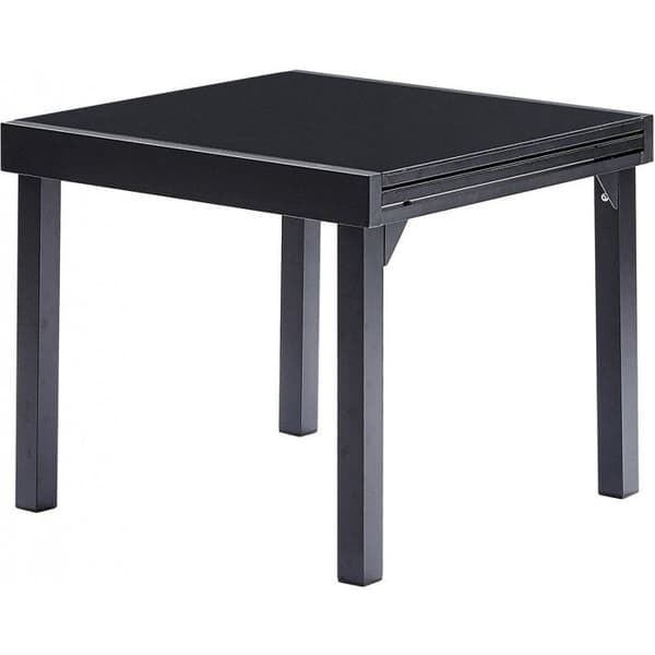 Modulo T 4 / 8 Full Black Glass Trädgårdsbord Wilsa Garden