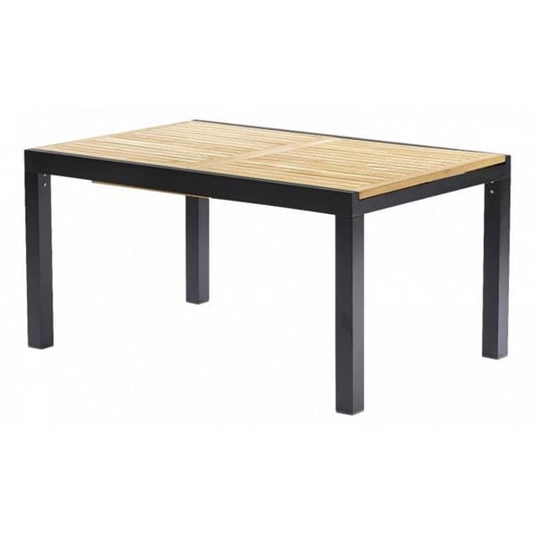 Trädgårdsmöbler Set Bali T 6 / 10 + F 6 Teak Svart Wilsa Garden