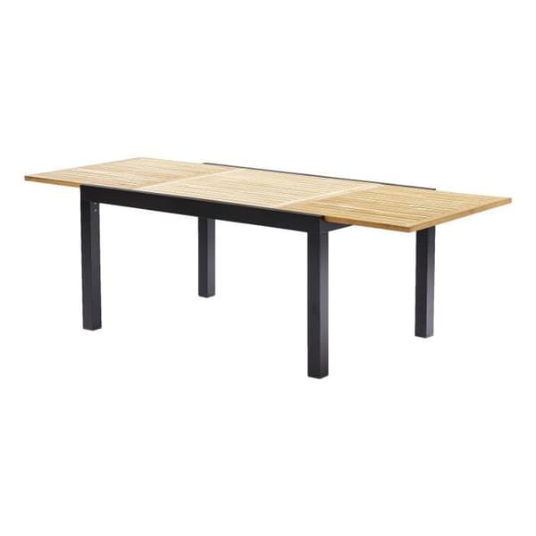 Trädgårdsmöbler Set Bali T 6 / 10 + F 6 Teak Svart Wilsa Garden