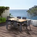 Miniatyrbild 1 av 6: Trädgårdsmöbler Set Bali T 6 / 10 + F 6 Teak Svart Wilsa Garden