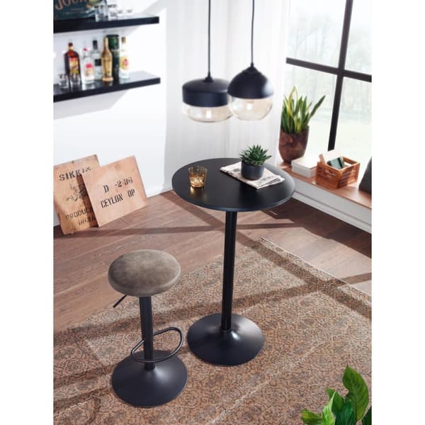 Rootz seisova pöytä - korkea pöytä - bistropöytä - pyöreä seisomapöytä - baaripöytä - metalli - puu - Ø 60 cm - musta