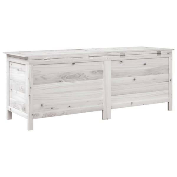 vidaXL Putekasse hvit 150x50x56,5 cm heltre gran