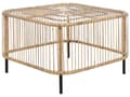 Miniatyrbillede 1 af 8: Havebord i naturlig rattan 67 x 67 cm sofabord til terrassen, altanen, stuen, håndlavet i boho-stil
