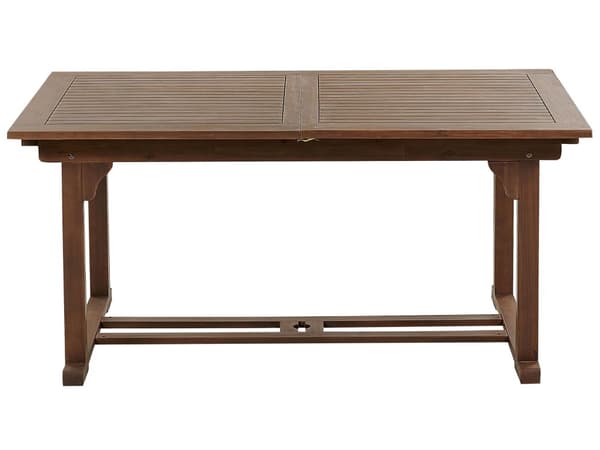 Utendørs Spisebord Mørk Naturlig Massivt Akasietre 160/220 x 90 cm Uttrekkbar plate Tradisjonell Rustikk stil