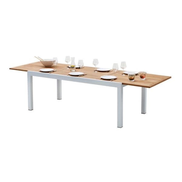 Trädgårdsmöbler Set Bali T 8 / 12 + F 8 + C 4 White Teak Wilsa Garden