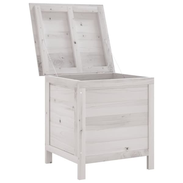 vidaXL Putekasse hvit 50x49x56,5 cm heltre gran