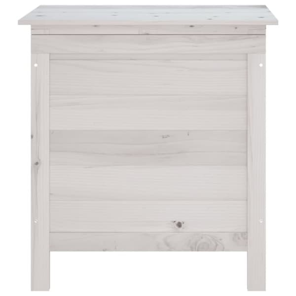 vidaXL Putekasse hvit 50x49x56,5 cm heltre gran