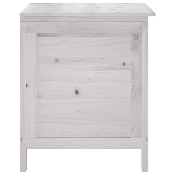 vidaXL Putekasse hvit 50x49x56,5 cm heltre gran