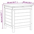 Miniatyrbilde 8 av 8: vidaXL Putekasse hvit 50x49x56,5 cm heltre gran