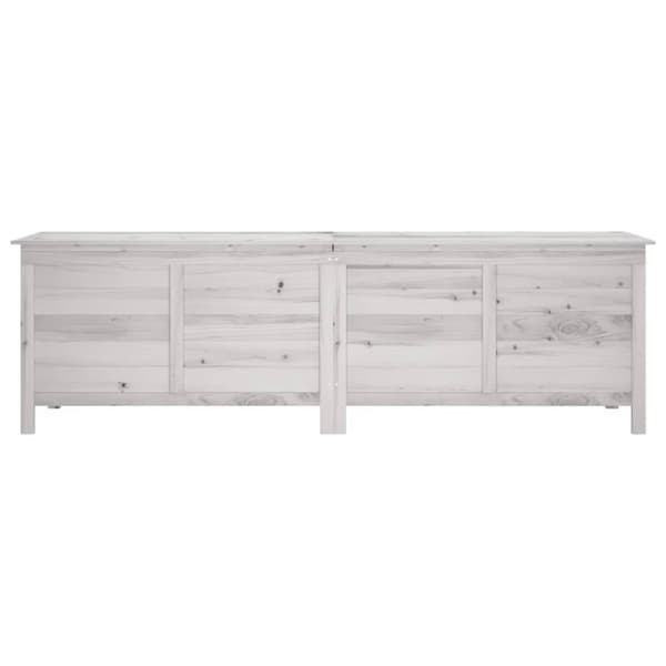 vidaXL Putekasse hvit 198,5x50x56,5 cm heltre gran