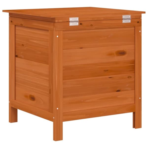 vidaXL opbevaringsboks til haven 50x49x56,5 cm massivt grantræ brun