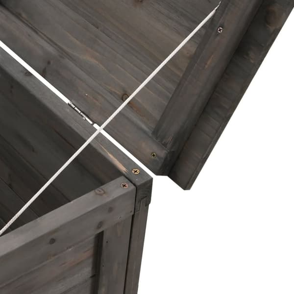 vidaXL Putekasse antrasitt 99x49,5x58,5 cm heltre gran