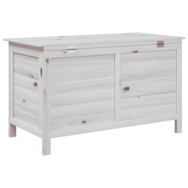 vidaXL Putekasse hvit 99x49,5x58,5 cm heltre gran