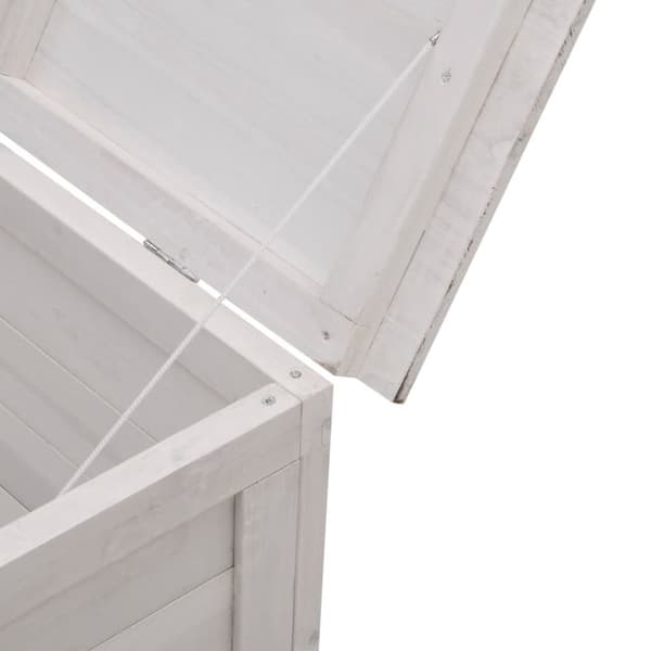 vidaXL Putekasse hvit 99x49,5x58,5 cm heltre gran