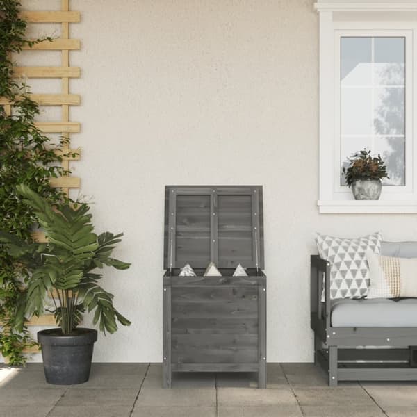 vidaXL Putekasse antrasitt 50x49x56,5 cm heltre gran