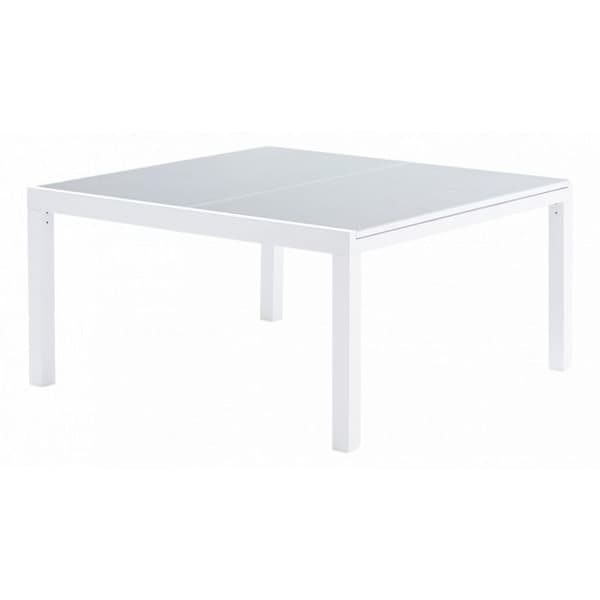 White Star T 8/12 Full White Glass Trädgårdsbord Wilsa Garden