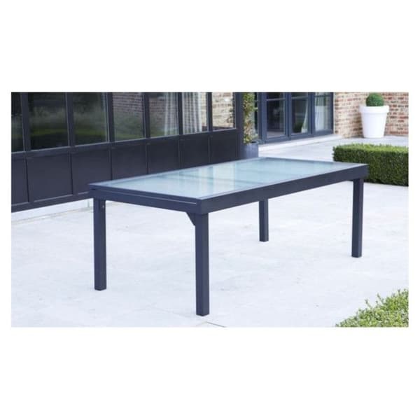 Modulo T 8/12 Helglas Antracitgrå Trädgårdsbord Wilsa Garden