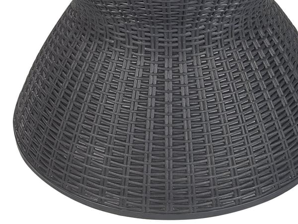 Trädgård Cool Bar Svart Polypropylen Inbyggd kylbox Höjdjusteringsmekanism Bordsskiva ⌀ 48 cm