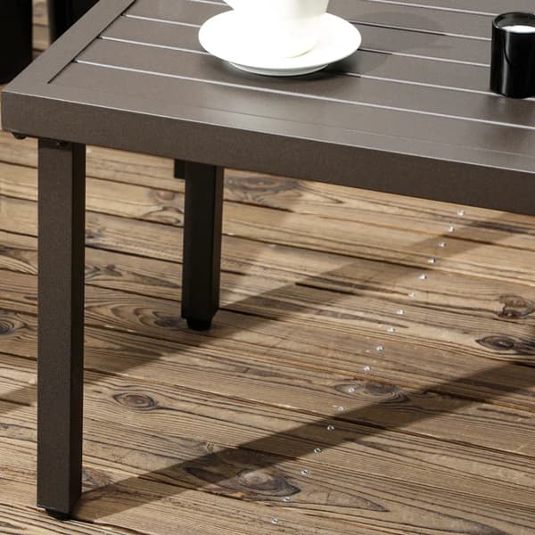 Rootz Havebord - Sidebord - Stålstel - Metalplade - Brun - 91 x 51 x 46 cm