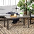 Miniatyrbillede 6 af 6: Rootz Havebord - Sidebord - Stålstel - Metalplade - Brun - 91 x 51 x 46 cm