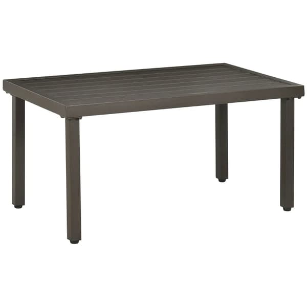 Rootz Havebord - Sidebord - Stålstel - Metalplade - Brun - 91 x 51 x 46 cm