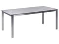 Pikkukuva 5 / 9: Puutarhapöytä harmaa karkaistu lasi ruostumaton teräsrunko suorakulmainen 180 x 90 cm 6 hengelle moderni