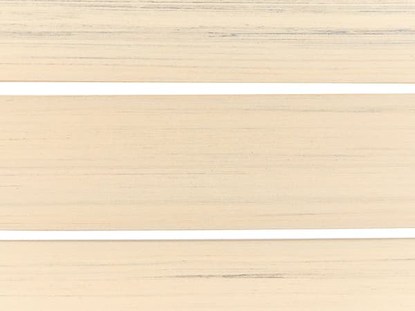 Set med 4 trädgårdsstolar Beige Plast Trä Vit Pulverlackerad Aluminiumram Uteplats Modern