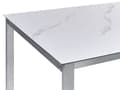 Miniatyrbilde 7 av 9: Hagebord Hvit bordplate i herdet glass med marmoreffekt Bordplate i rustfritt stål Rektangulær 180 x 90 cm 6-seter