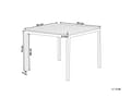 Miniatyrbilde 3 av 8: Hagebord Lys Plasttre hvit pulverlakkert aluminiumsramme UV-rustbestandig moderne design