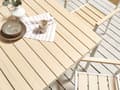 Miniatyrbilde 4 av 8: Hagebord Lys Plasttre hvit pulverlakkert aluminiumsramme UV-rustbestandig moderne design
