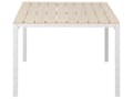 Miniatyrbilde 5 av 8: Hagebord Lys Plasttre hvit pulverlakkert aluminiumsramme UV-rustbestandig moderne design