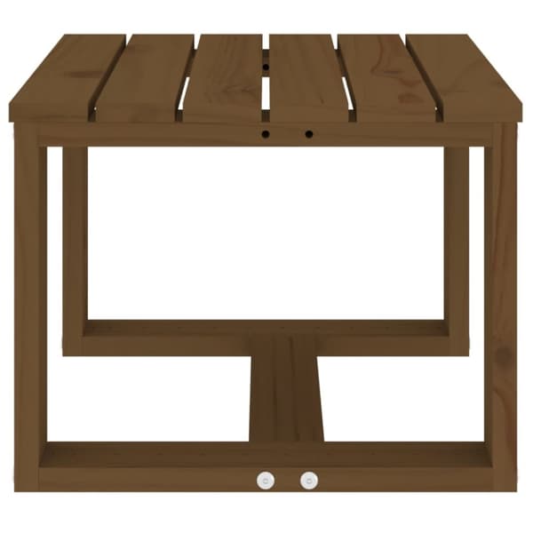 vidaXL havebord 40x38x28,5 cm massivt fyrretræ gyldenbrun