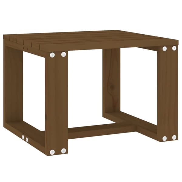 vidaXL havebord 40x38x28,5 cm massivt fyrretræ gyldenbrun